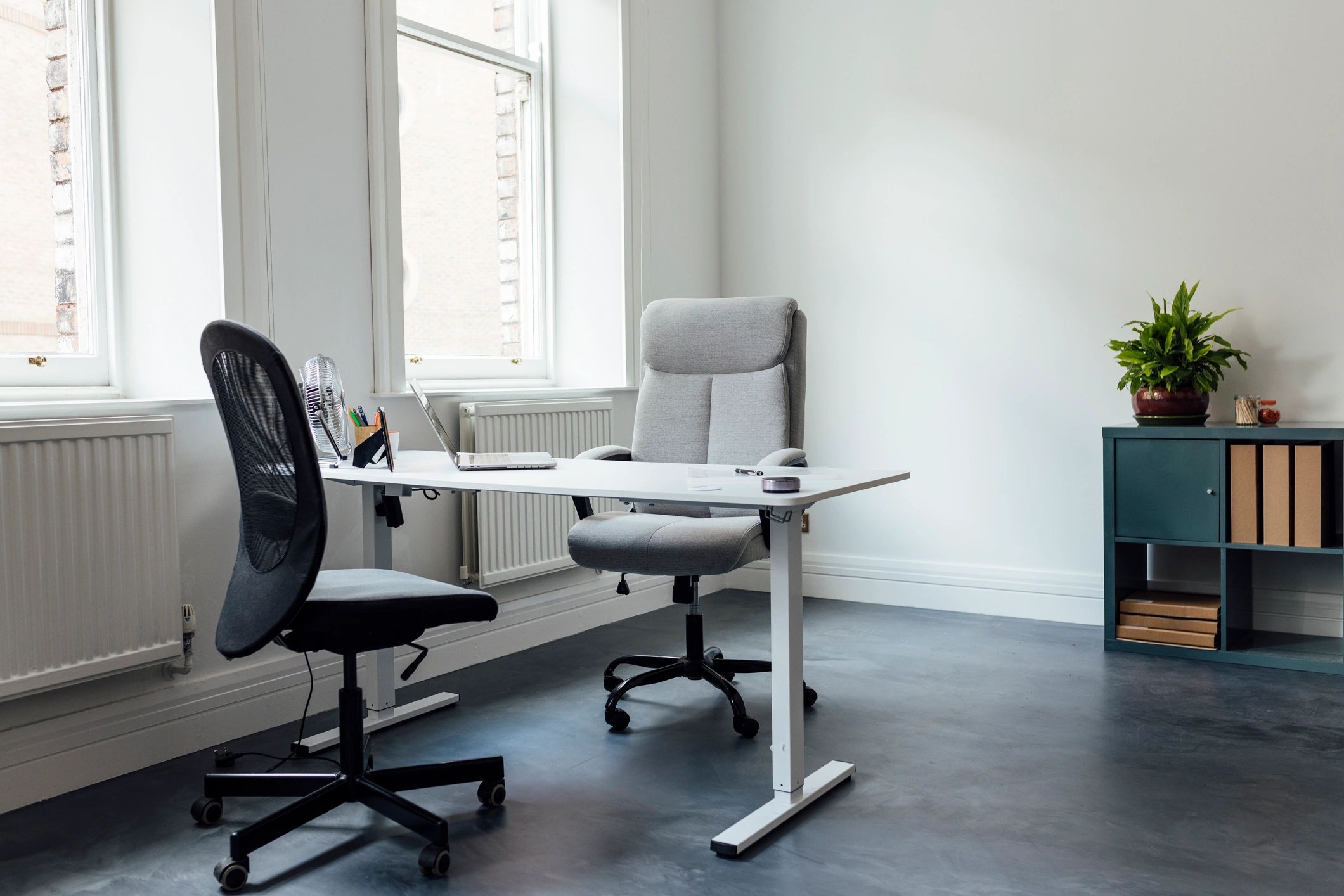 Organized office environment for editorial review